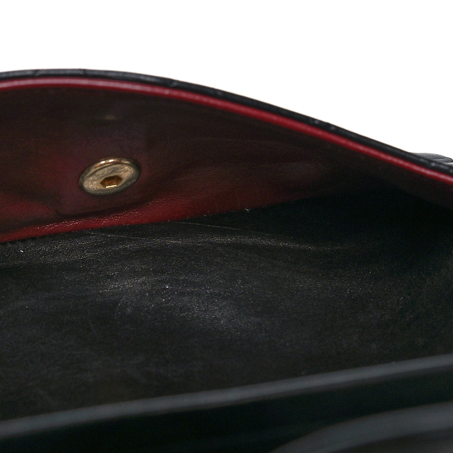 Lambskin Quilted Small Double Flap Black