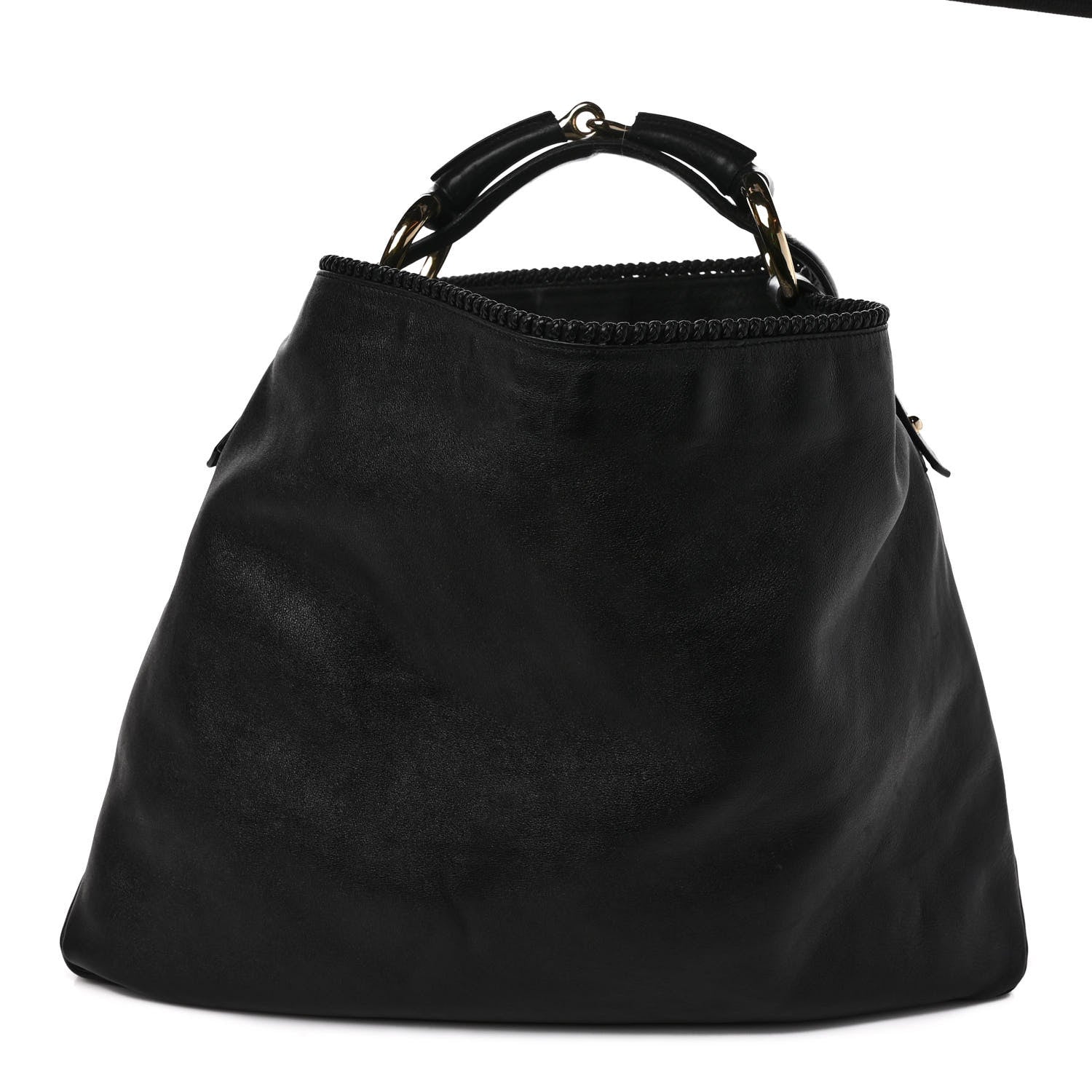 Gucci Calfskin Large Horsebit Chain Hobo Black 1 of 11