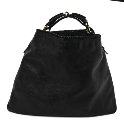 Gucci Calfskin Large Horsebit Chain Hobo Black 1 of 11