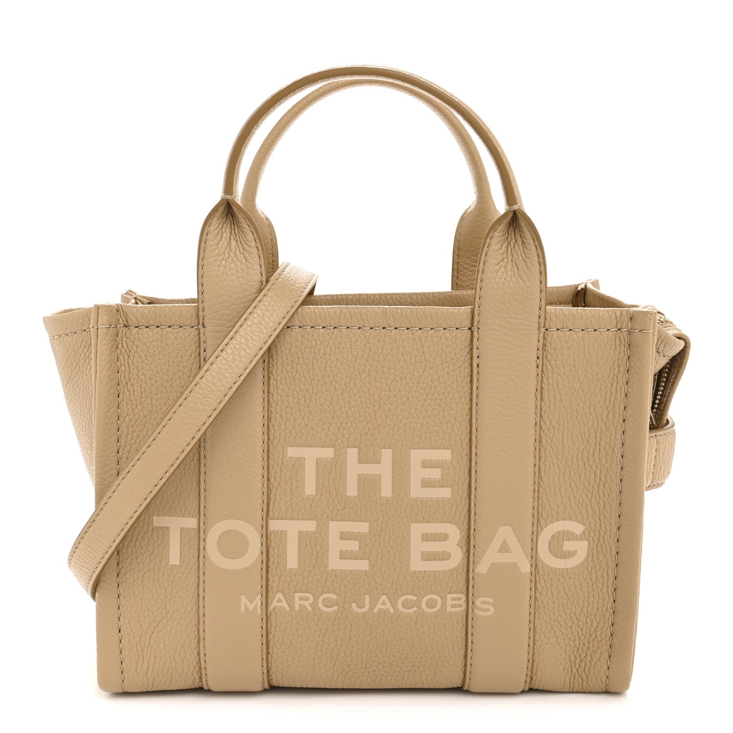 Marc Jacobs Grained Calfskin Small The Tote Bag Camel 1 of 11