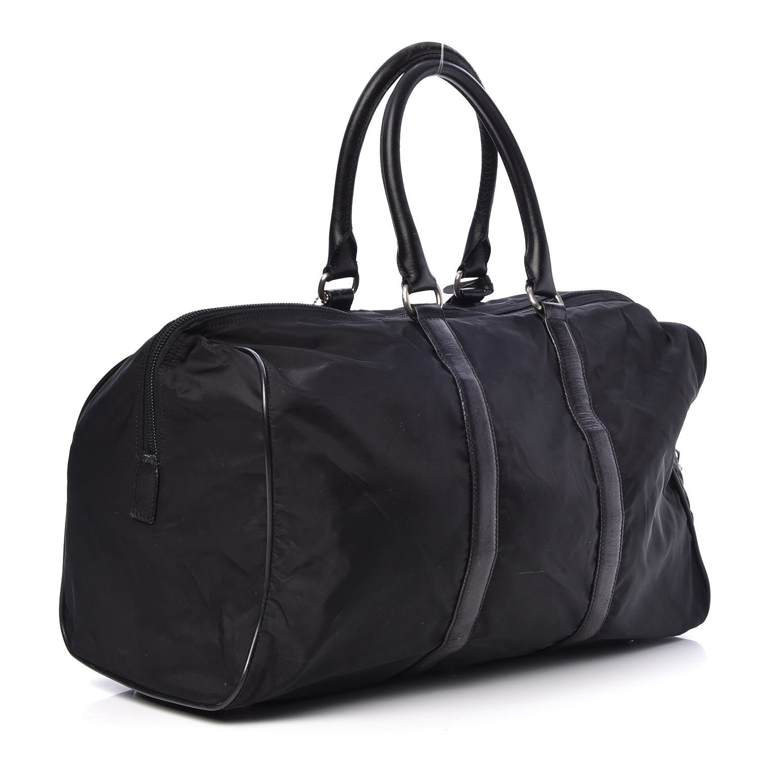 Prada Tessuto Nylon Saffiano Weekender Black 3 of 17