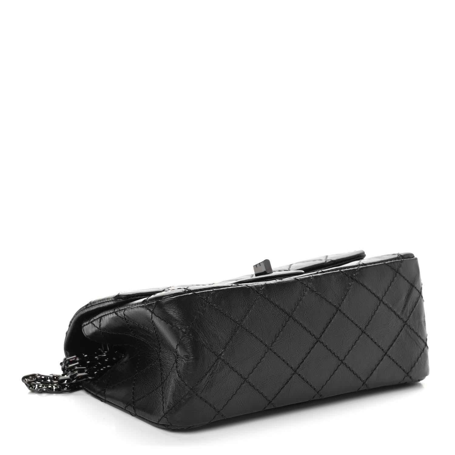 Chanel Aged Calfskin Quilted 2.55 Reissue Mini Flap So Black 4 of 9