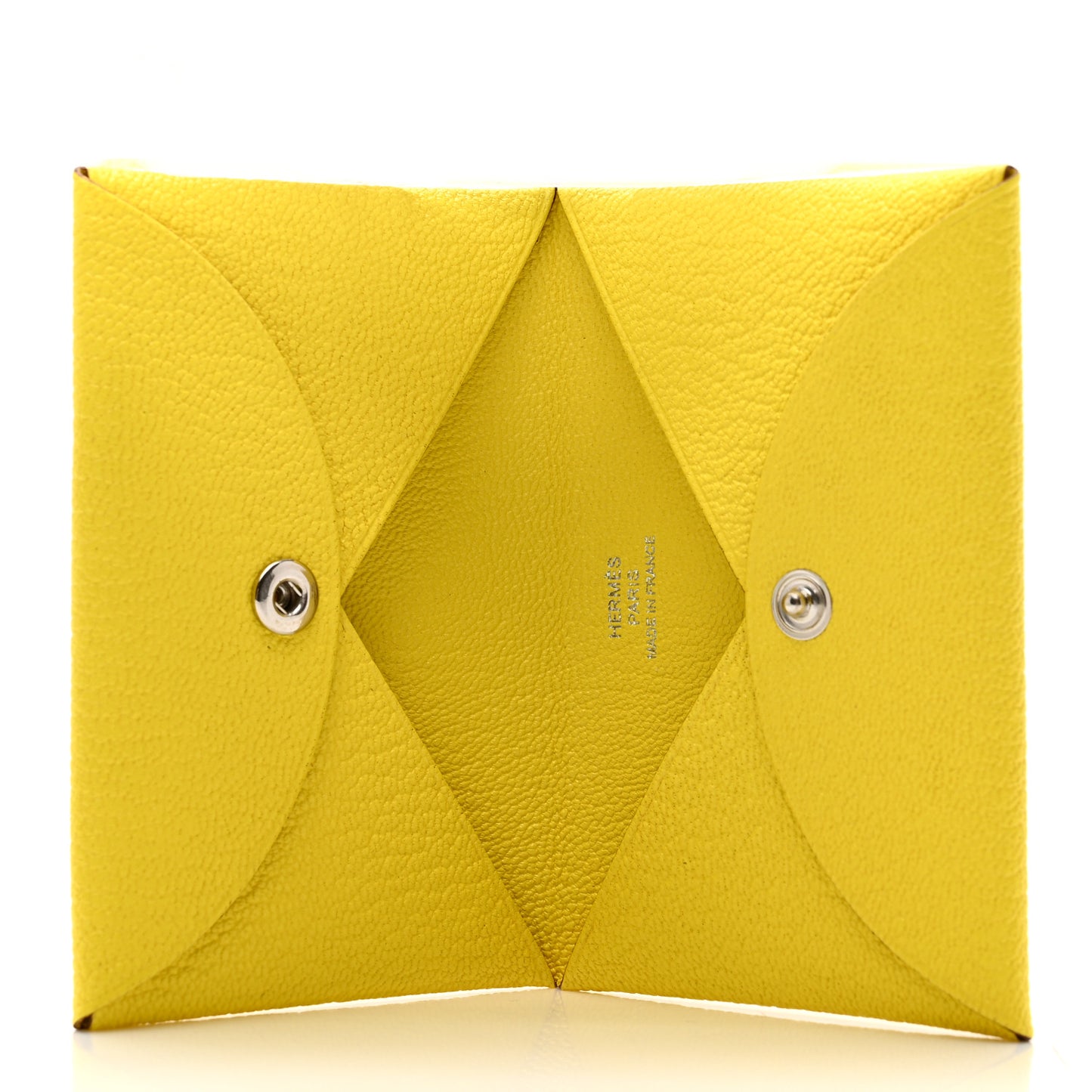 Chevre Mysore Calvi Card Case Jaune Citron