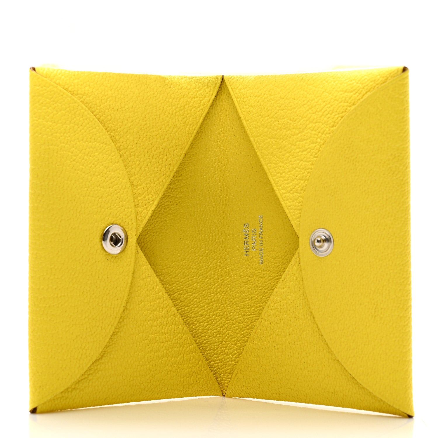 Hermes Chevre Mysore Calvi Card Case Jaune Citron 5 of 8