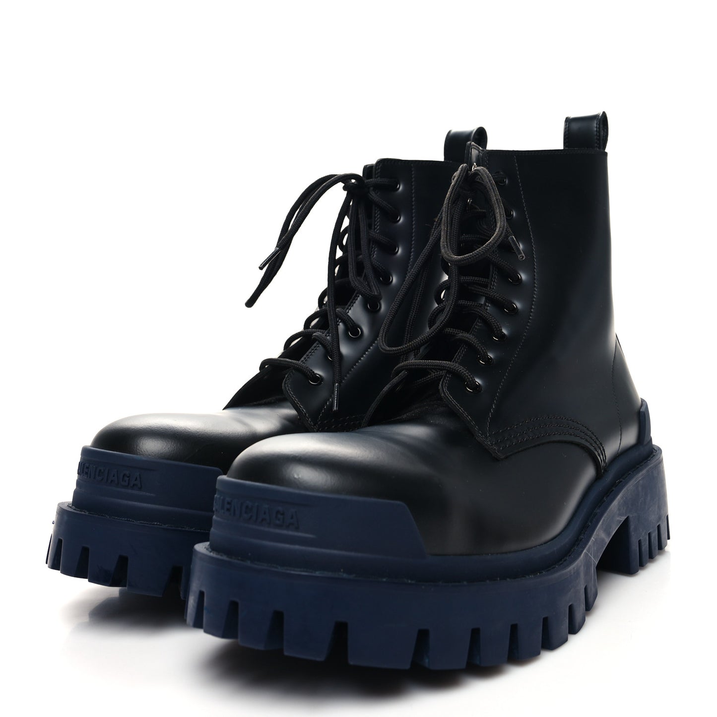 Calfskin Strike 20mm Lace Up Boots 40 Black