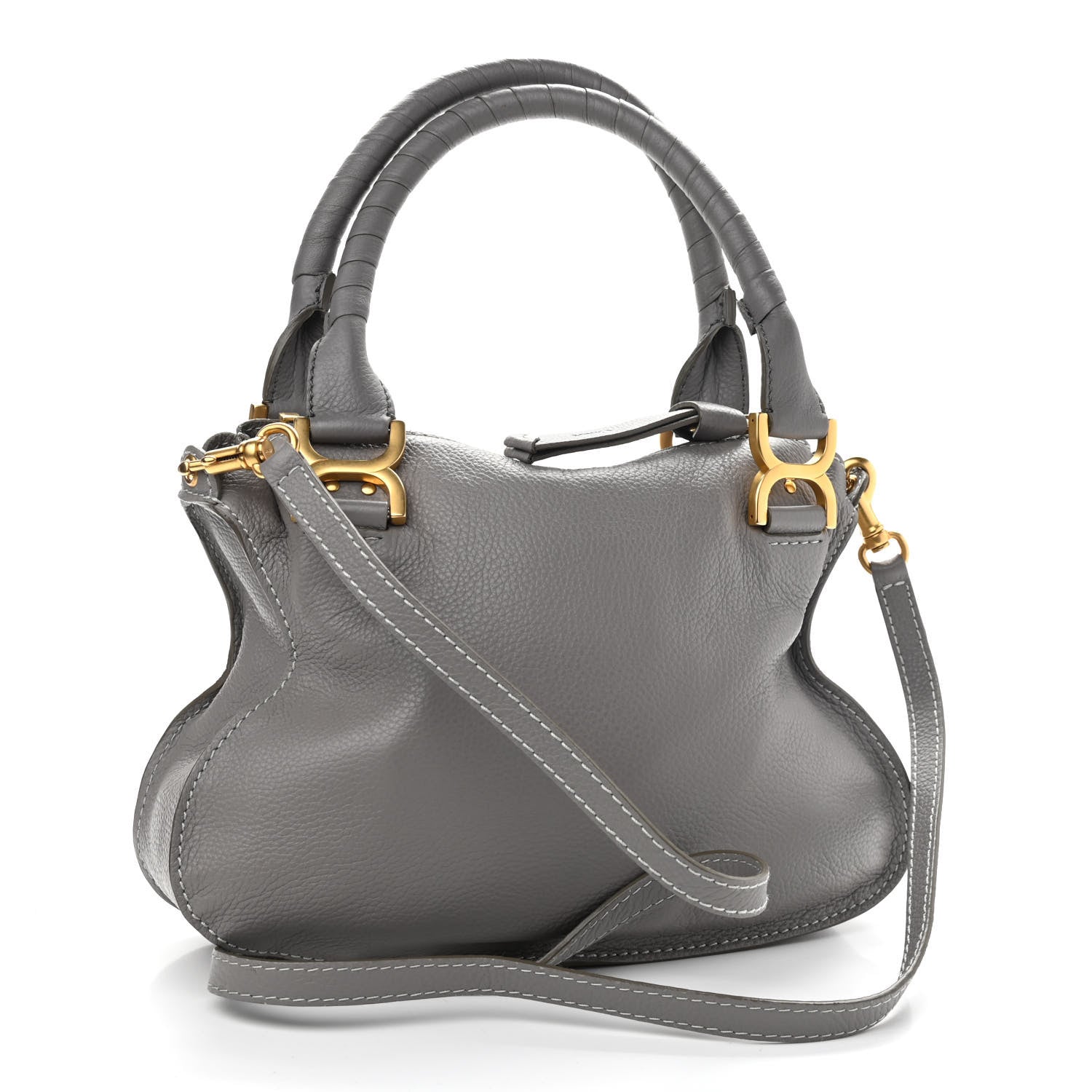 Chloe Calfskin Small Marcie Satchel Cashmere Grey 3 of 9
