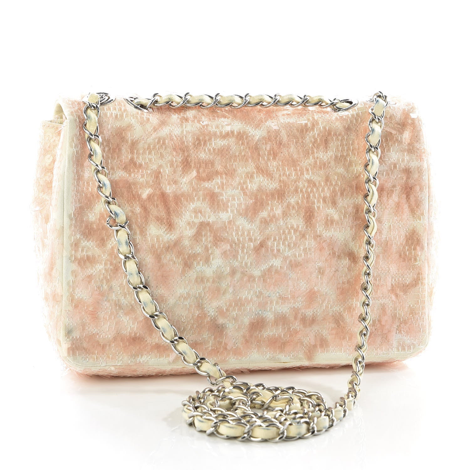 Chanel Sequin Paillette Small Flap Light Pink 2 of 10