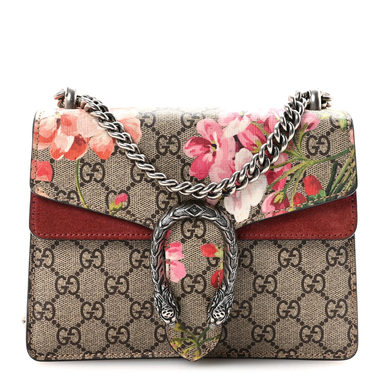 GG Supreme Monogram Blooms Mini Dionysus Shoulder Bag Beige Multicolor Dry Rose
