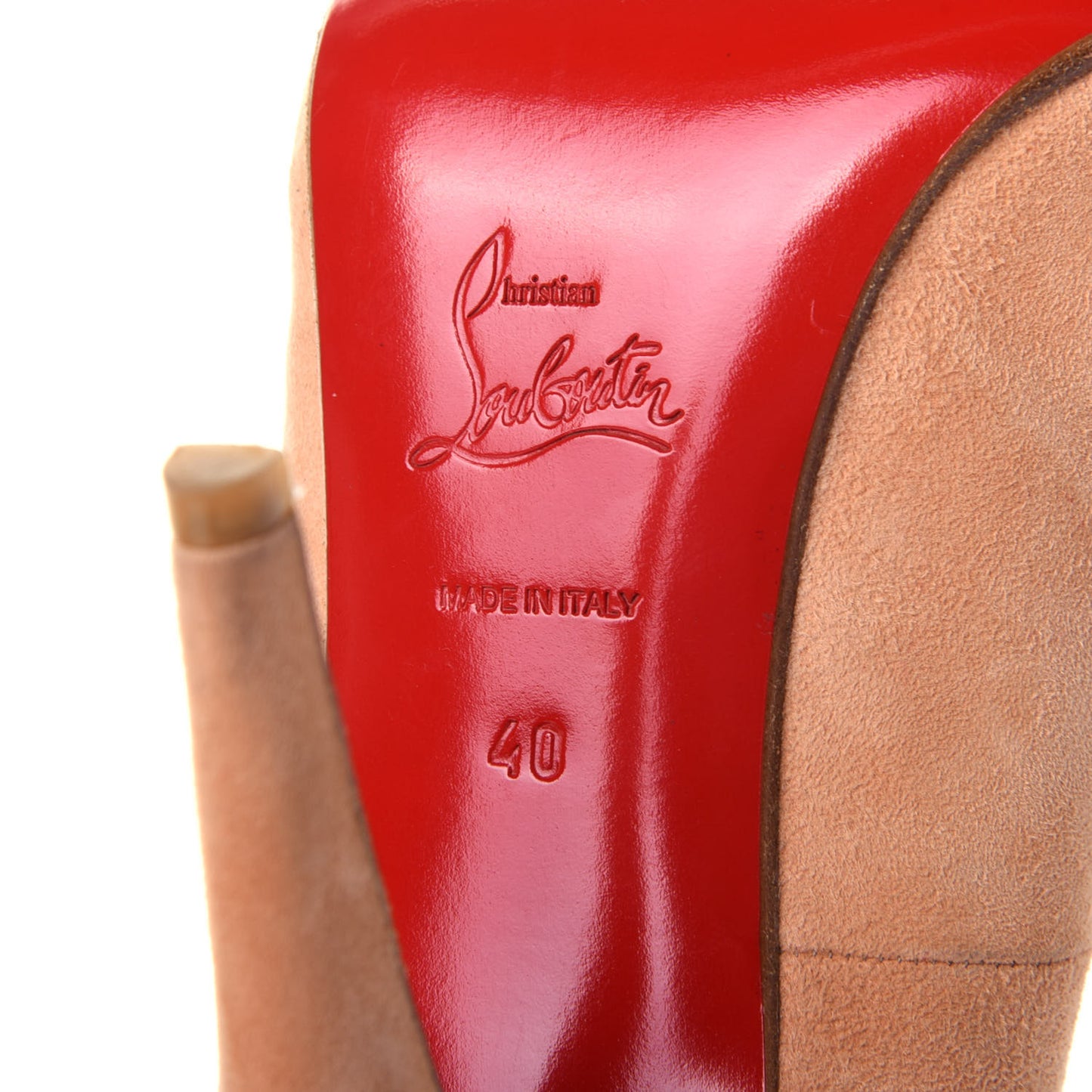 Veau Velours Ron Ron 100 Pumps 40 Camel