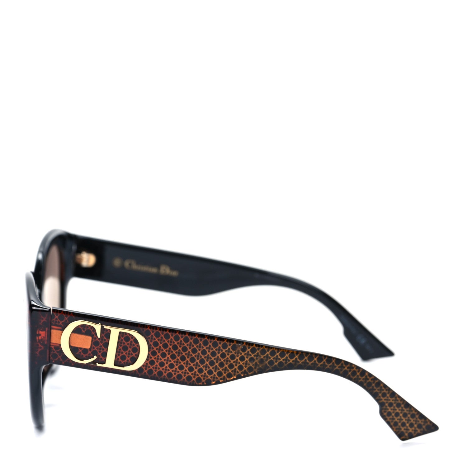 Christian Dior Acetate DDiorF Cat Eye Sunglasses Brown 4 of 8