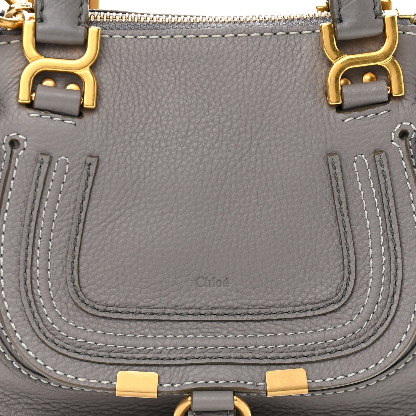 Calfskin Mini Marcie Satchel Cashmere Grey