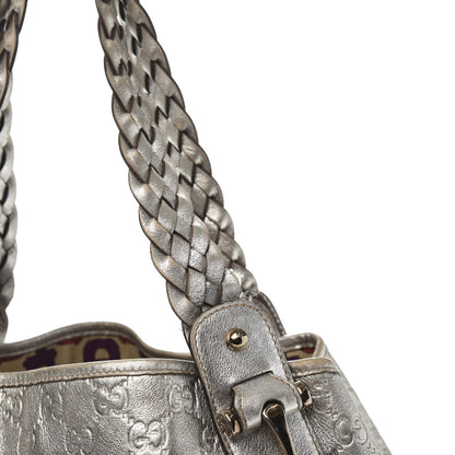 Gucci Metallic Guccissima Medium Pelham Shoulder Bag Silver 14 of 15