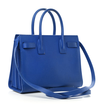 Saint Laurent Grained Calfskin Baby Sac De Jour Royal Blue 3 of 20
