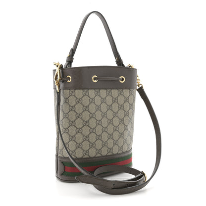 Gucci GG Supreme Monogram Web Small Ophidia Bucket Bag Brown 3 of 11