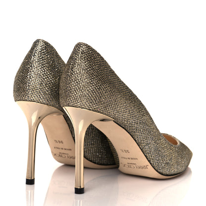 Jimmy Choo Glitter Fabric Romy 85 Pumps 36.5 Light Bronze 4 of 11
