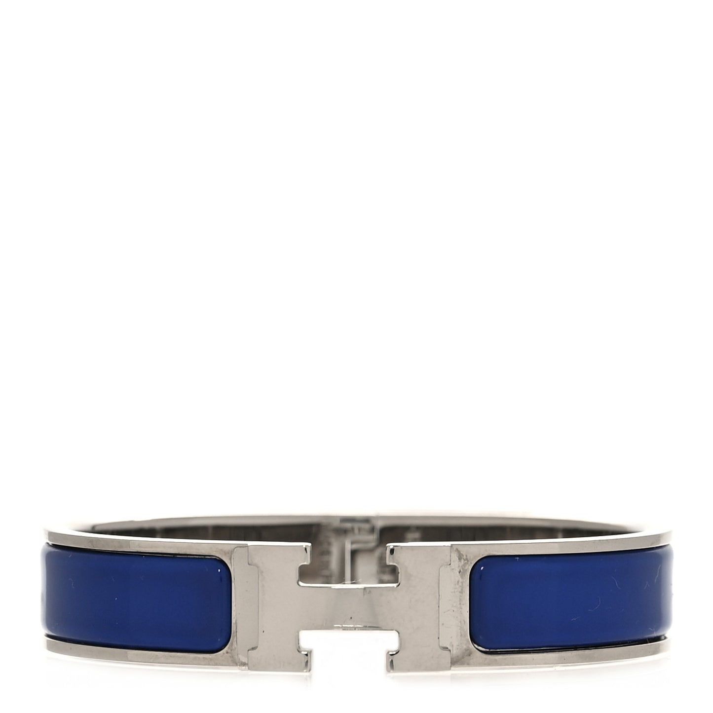Narrow Enamel Clic Clac H Bracelet PM Bleu Royal