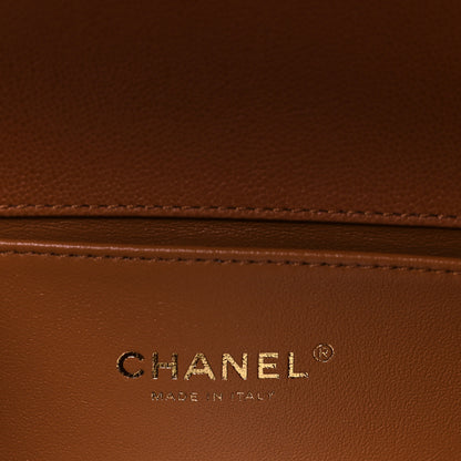 Chanel Caviar Chevron Quilted Medium Boy Flap Brown 6 of 9