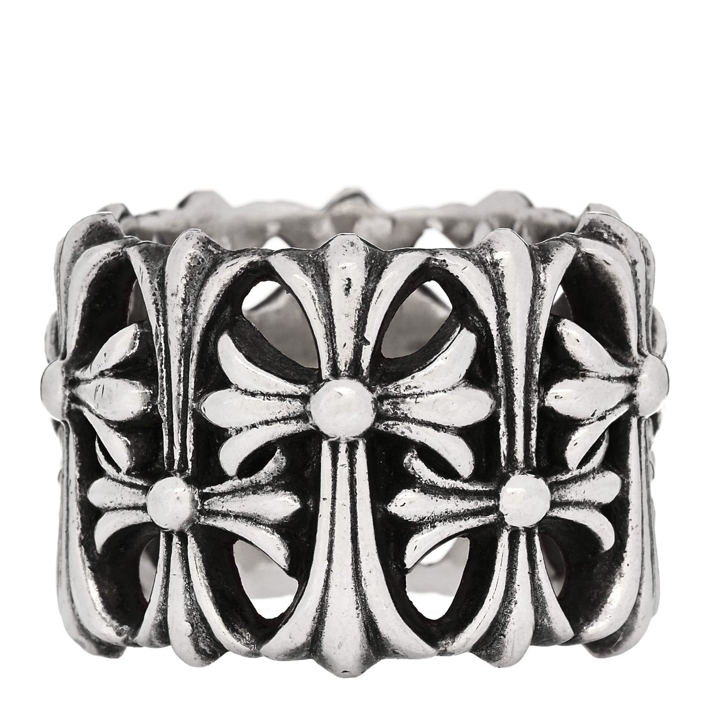 Sterling Silver Cemetery Cross Ring 63 10.25