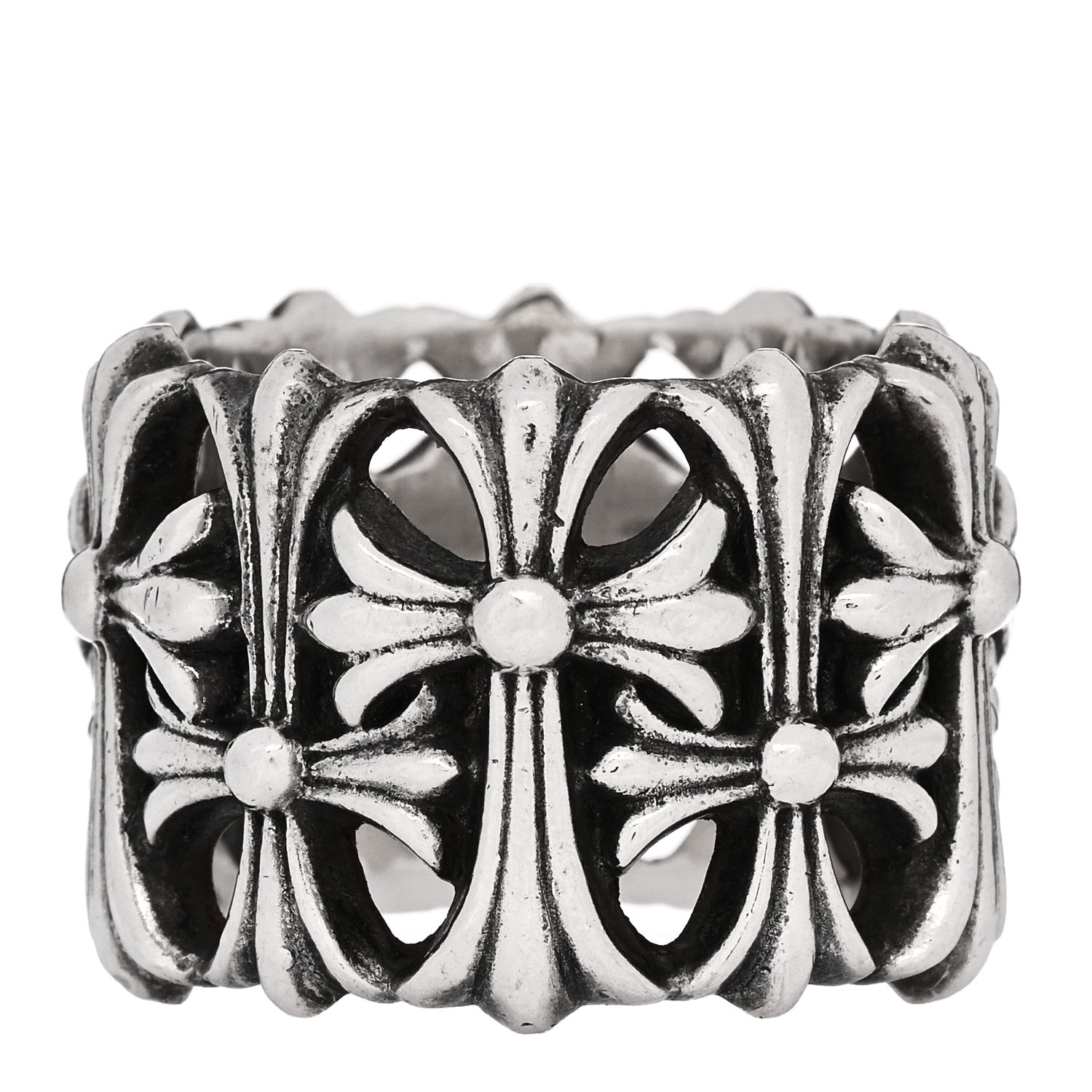 Chrome Hearts Sterling Silver Cemetery Cross Ring 63 10.25 1 of 6