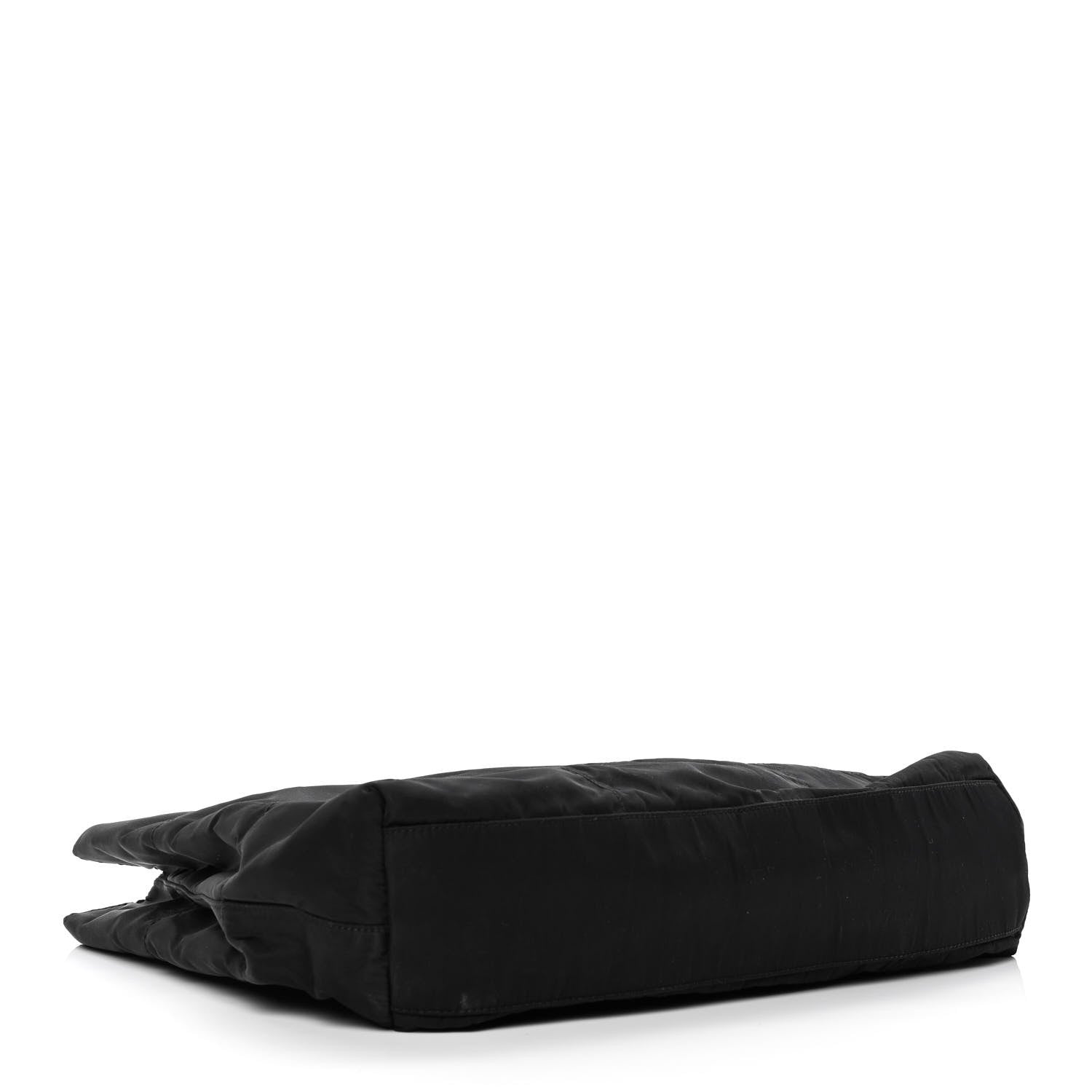 Prada Tessuto Nylon Calfskin Chain Tote Black 3 of 5