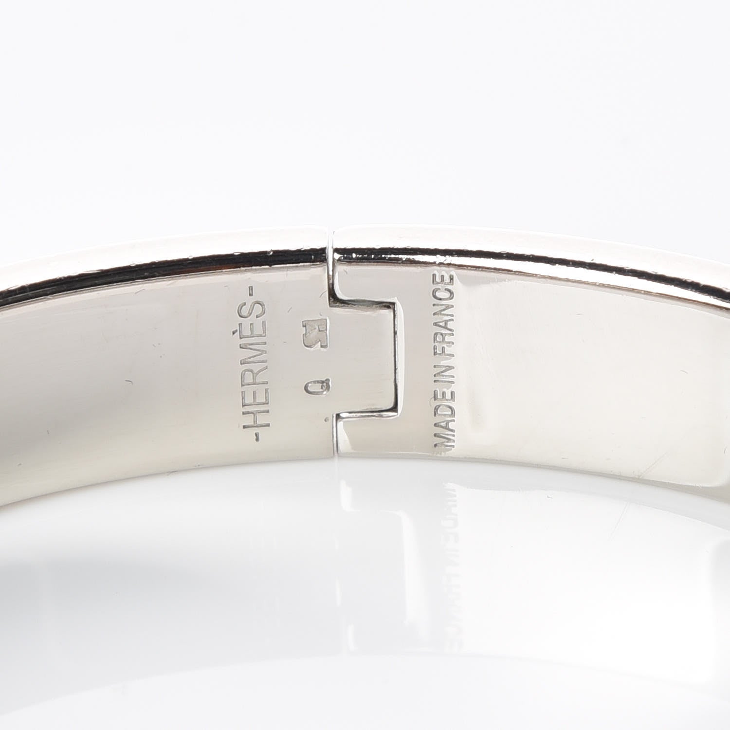 Hermes Enamel Narrow Clic Clac H Bracelet GM Rose Candeur 6 of 7