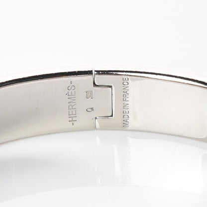 Hermes Enamel Narrow Clic Clac H Bracelet GM Rose Candeur 6 of 7