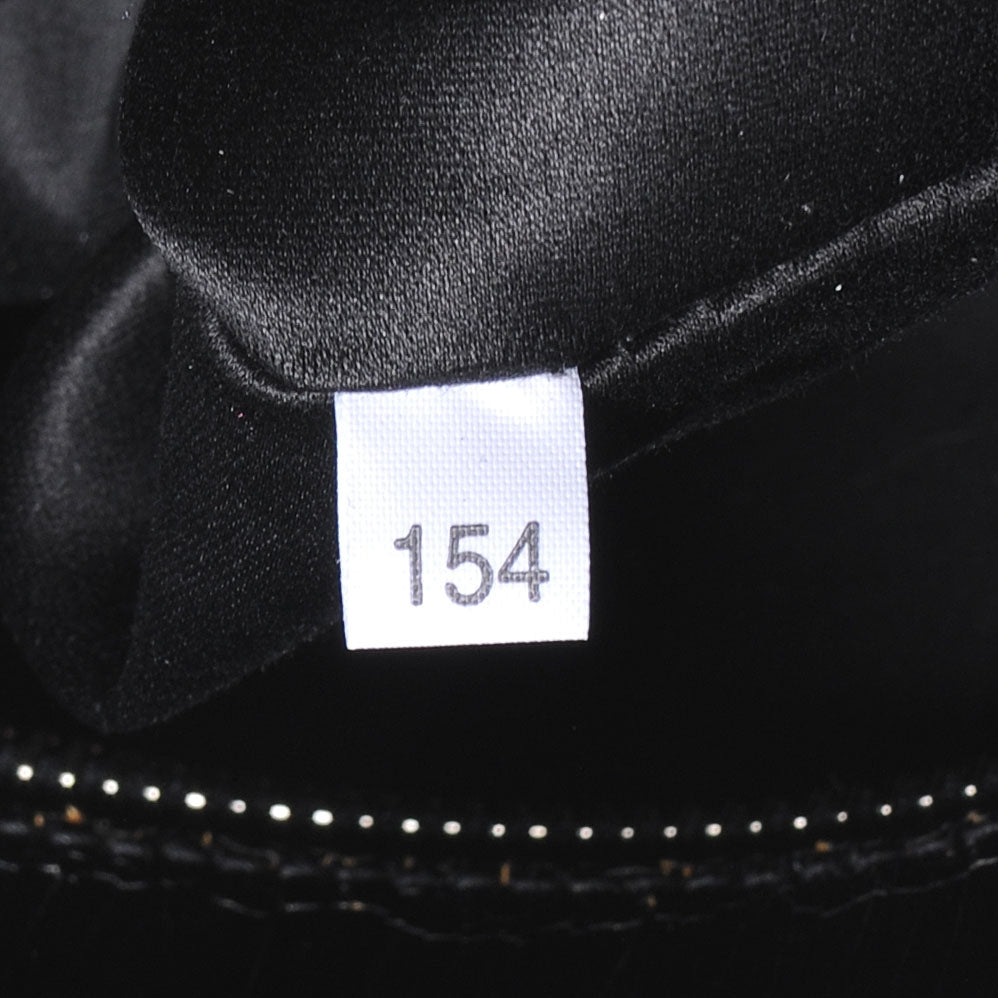 Leather Craquele Handbag Talco and Ebano