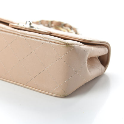 Chanel Lambskin Quilted Extra Mini Rectangular Flap Beige 7 of 10