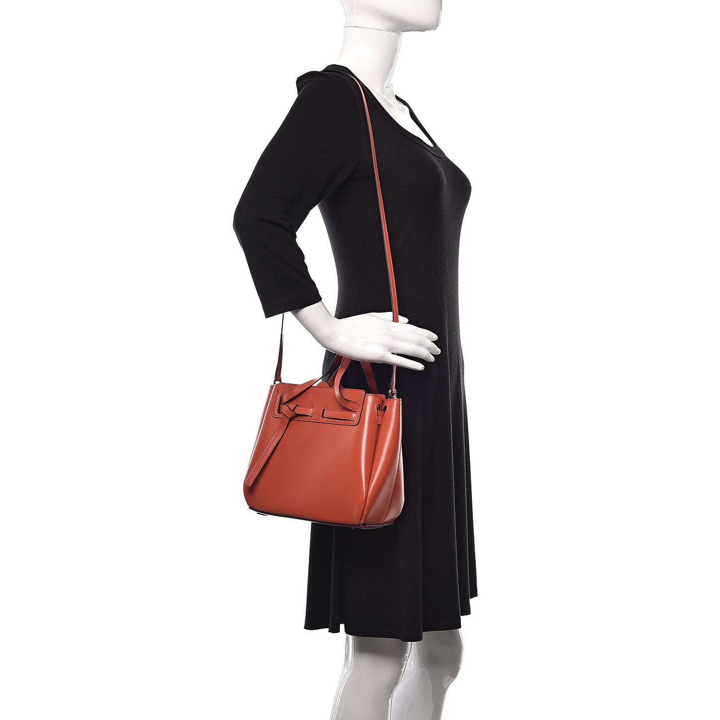 Calfskin Mini Lazo Tote Orange