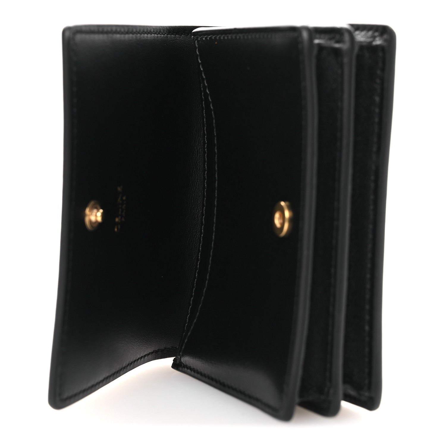 Celine Shiny Calfskin Triomphe Business Card Holder Black 5 of 9