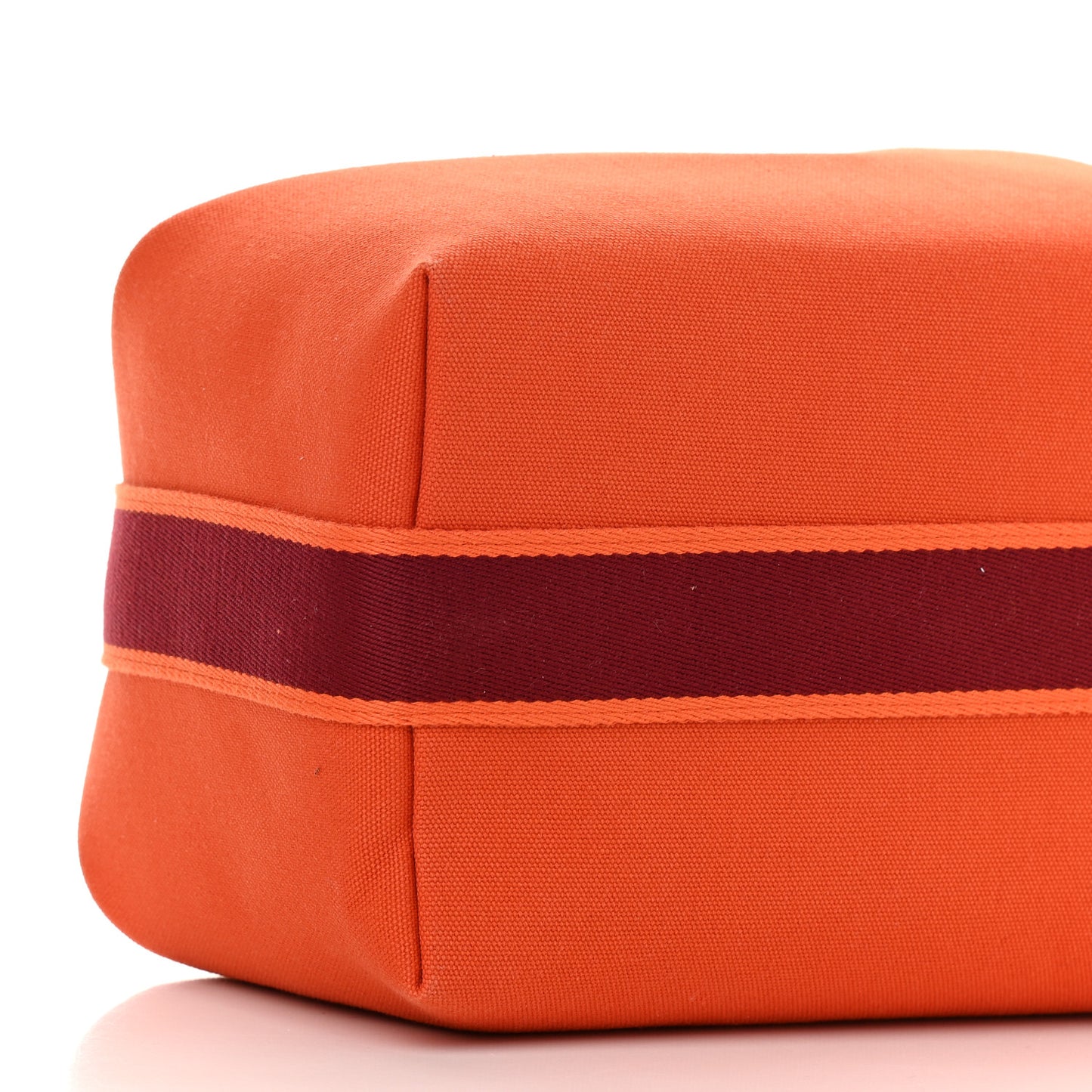 Canvas Large Bride-A-Brac Pouch Orange Feu Burgundy
