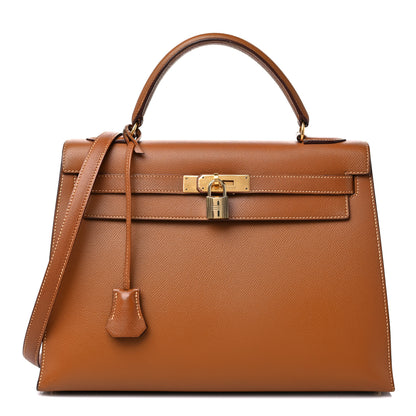 Hermes Courchevel Kelly Sellier 32 Gold 1 of 23