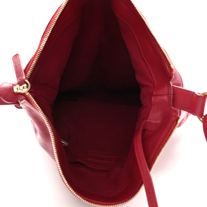Chanel Caviar Lambskin Quilted Casual Style Hobo Red 5 of 11