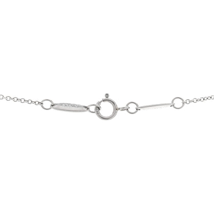 Tiffany Platinum Diamond 11mm Elsa Peretti Open Heart Pendant Necklace 4 of 5