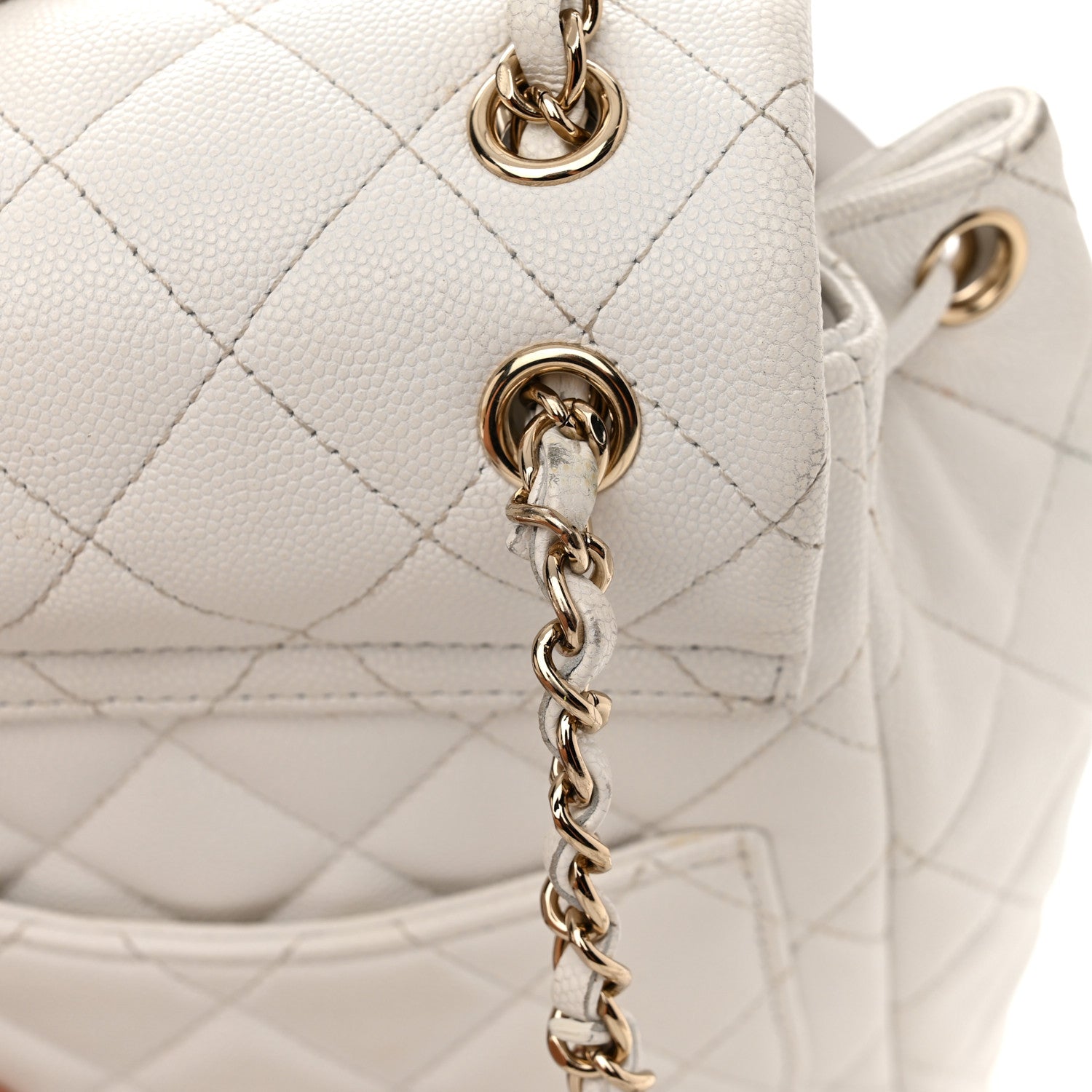 Chanel Caviar Quilted Mini Urban Spirit Backpack White 28 of 30