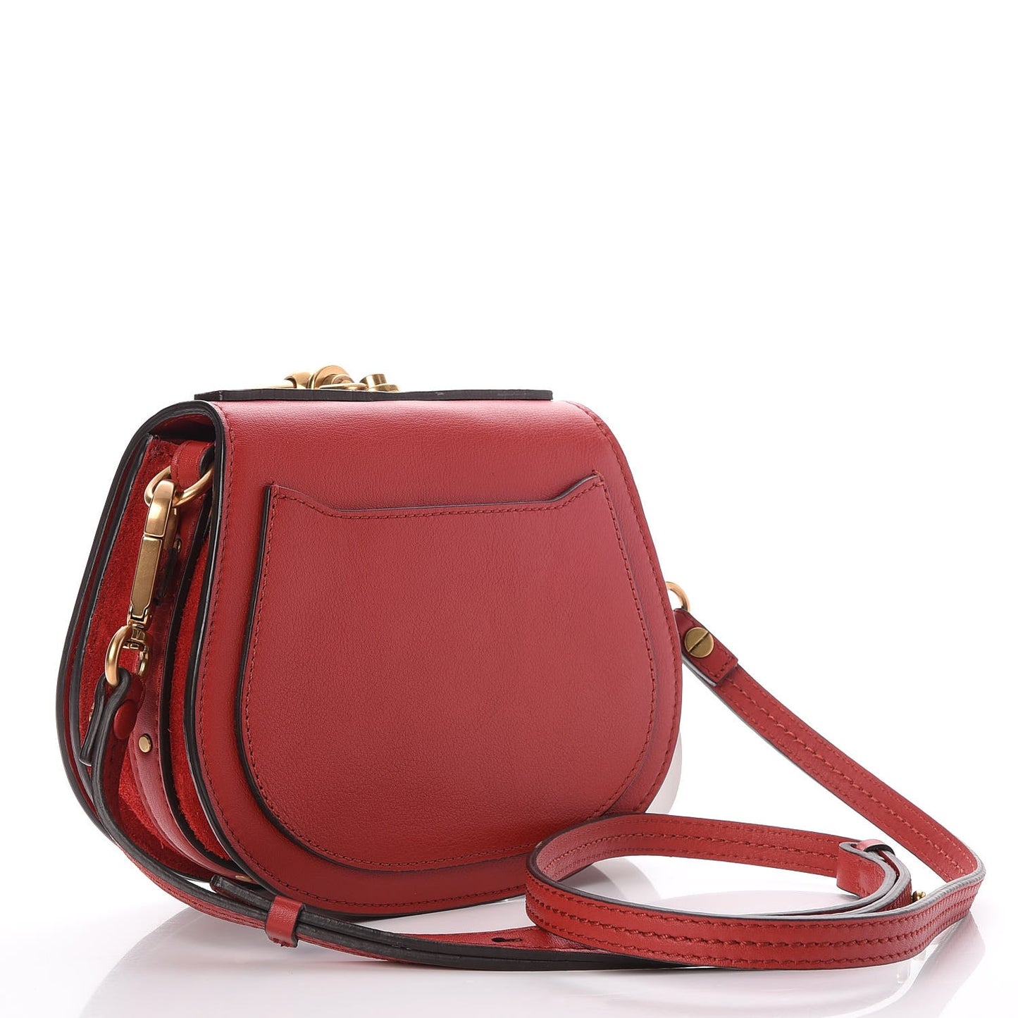 Calfskin Small Nile Bracelet Bag Dahlia Red