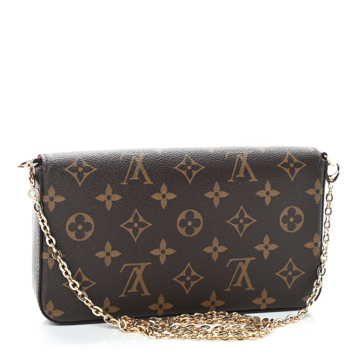 Monogram 2021 Christmas Animation Hollywood Pochette Felicie Chain Wallet Fuchsia