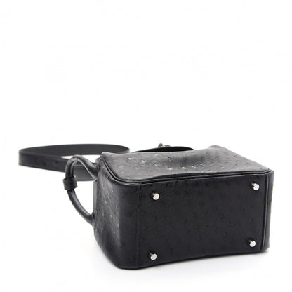 Hermes Ostrich Mini Lindy 20 Black 4 of 9