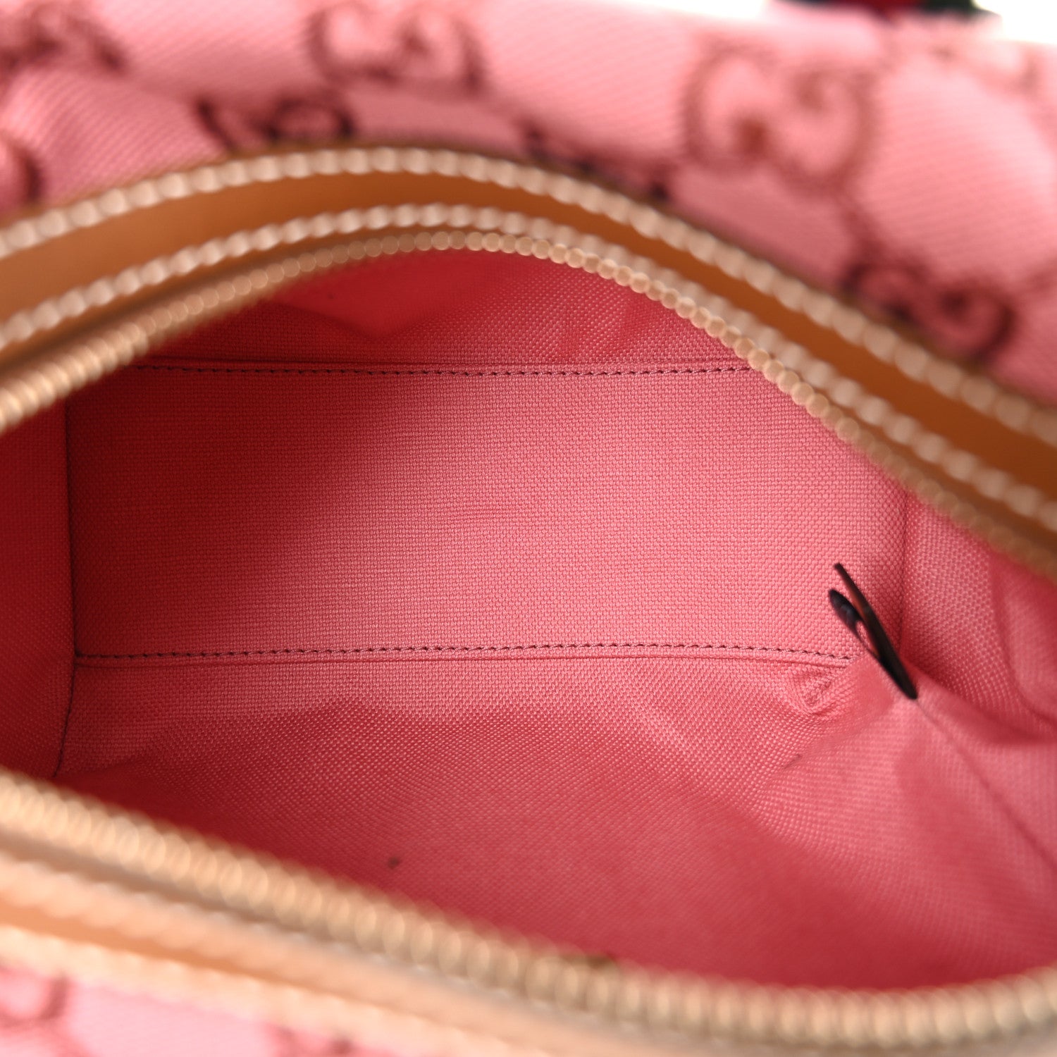 Gucci GG Supreme Web Mini GG Top Handle Bag Pink Beige 4 of 9