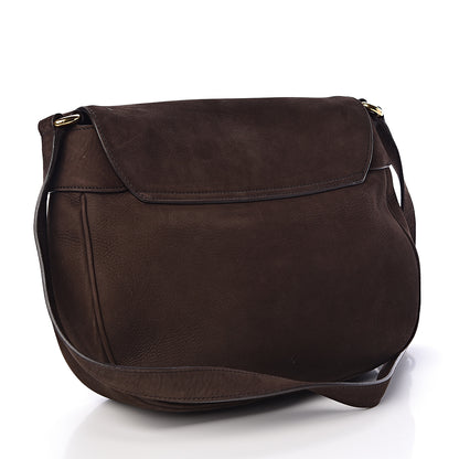 Gucci Nubuck Ribot Horse Heads Flap Bag Brown 3 of 15