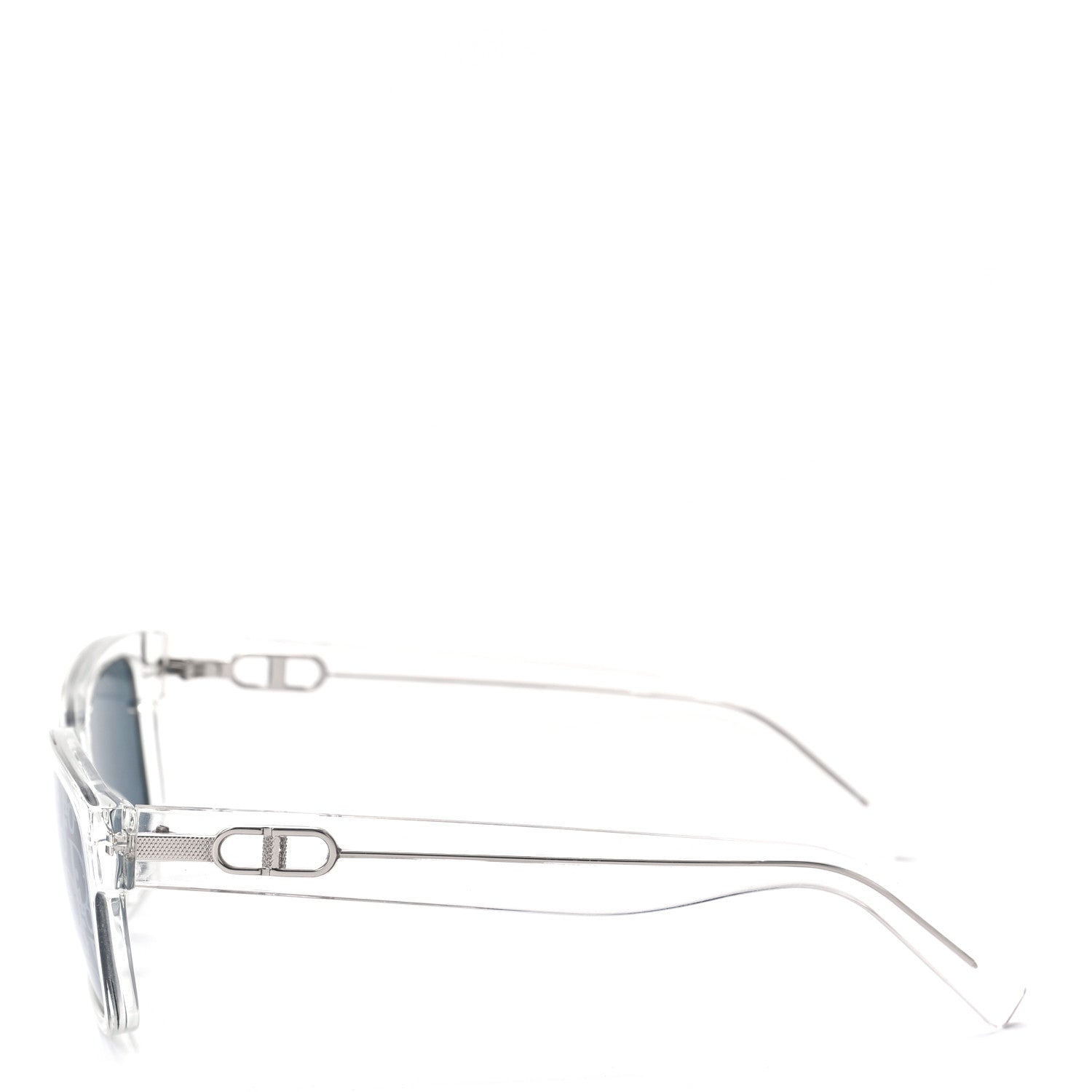 Christian Dior Acetate Mirrored Oblique CD Link Rectangular Sunglasses S1U Crystal 3 of 5