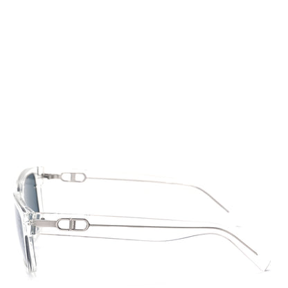 Christian Dior Acetate Mirrored Oblique CD Link Rectangular Sunglasses S1U Crystal 3 of 5