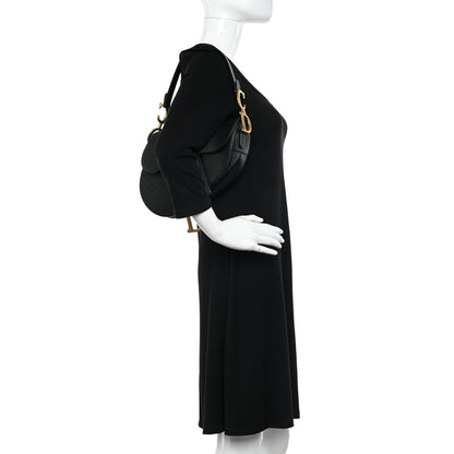 Christian Dior Grained Calfskin Saddle Bag Black 2 of 11