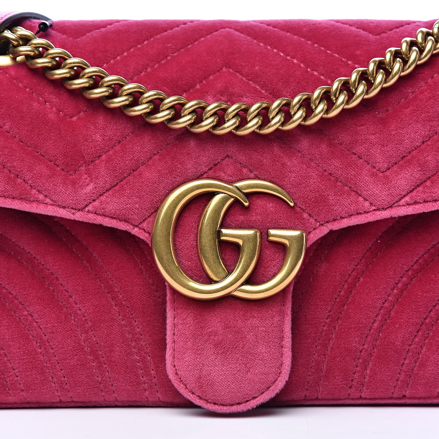 Velvet Matelasse Small GG Marmont Shoulder Bag Light Raspberry Rose