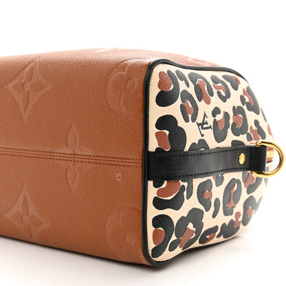Louis Vuitton Empreinte Monogram Giant Wild At Heart Speedy Bandouliere 25 Caramel 9 of 10