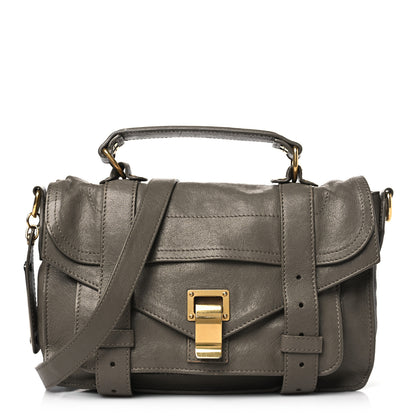 Proenza Schouler Lambskin Tiny PS1 Satchel Smoke 1 of 13