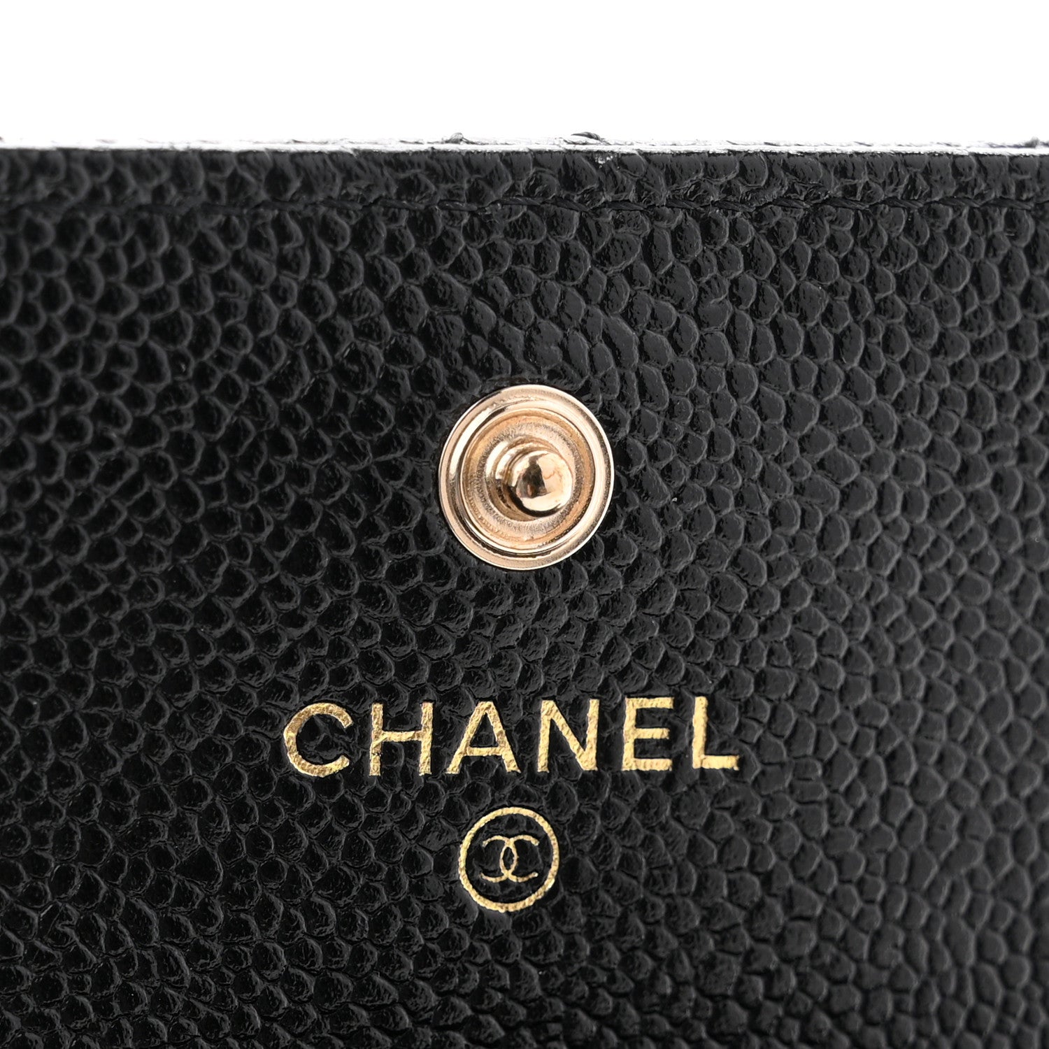 Chanel Caviar Quilted Chain CC Flap Card Holder Black 6 of 10