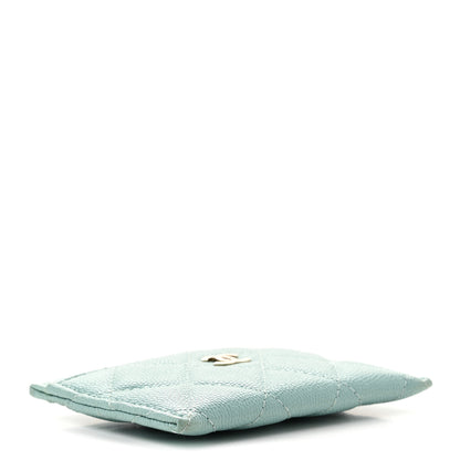 Chanel Caviar Quilted Card Holder Light Blue 4 of 9