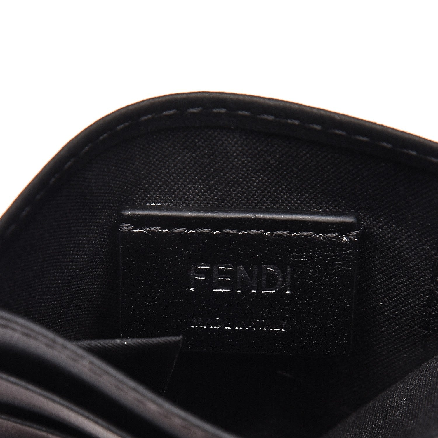Fendi Vitello Century Monster Eyes Card Holder Black 6 of 7