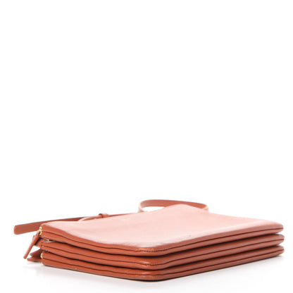 Celine Lambskin Small Trio Crossbody Bag Tan 4 of 16